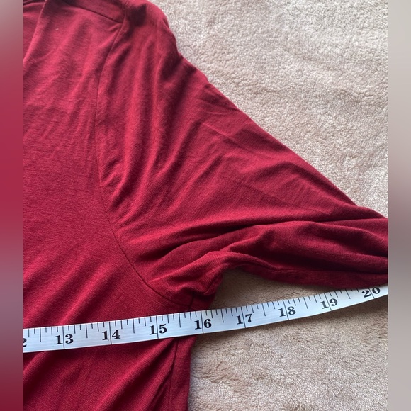 Motherhood Maternity Women Empire Waist Long Sleeve Dress - Burgundy - Size M - Picture 11 of 13